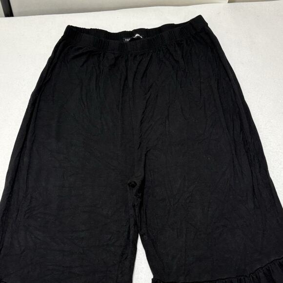 Fashion Nova Women's Medium Wide/Flared Leg Pants Black Stretch Funky Trousers - Picture 2 of 15